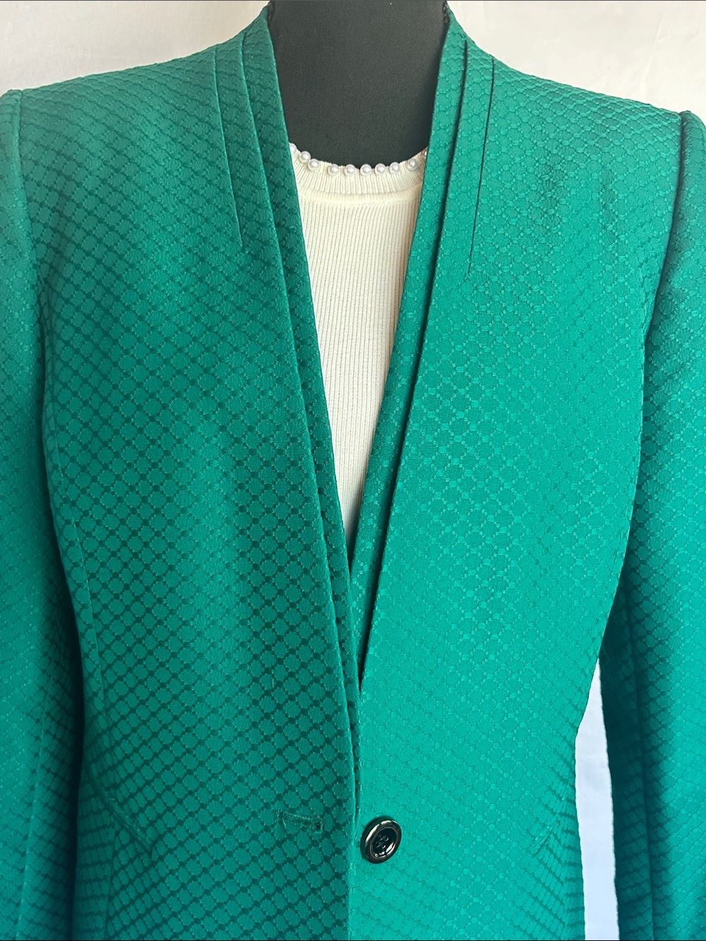 Preston & York Emerald Textured Shawl-Collar Blazer